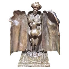 Antique Erotic Bedouin Bronze By Franz Bergmann
