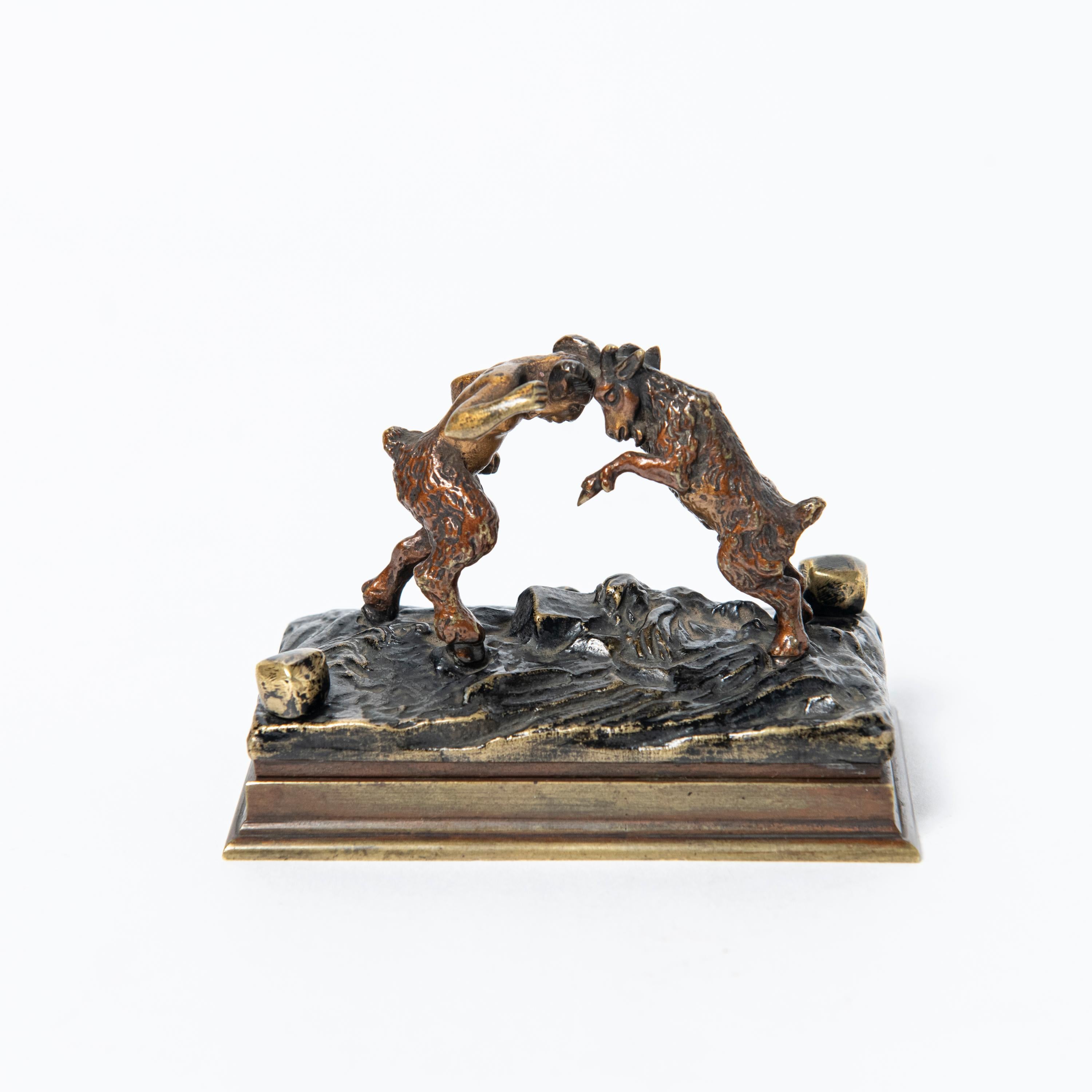 Neoclassical Erotic bronze sculpture. Austria, early 20th century. For Sale