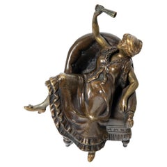 Antique  Erotic bronze sculpture. Austria, early 20th century.