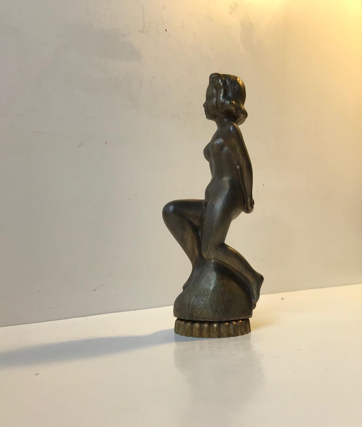 Danois Sculpture érotique en bronze de l'artiste danois Ove Rasmussen, années 1950 en vente
