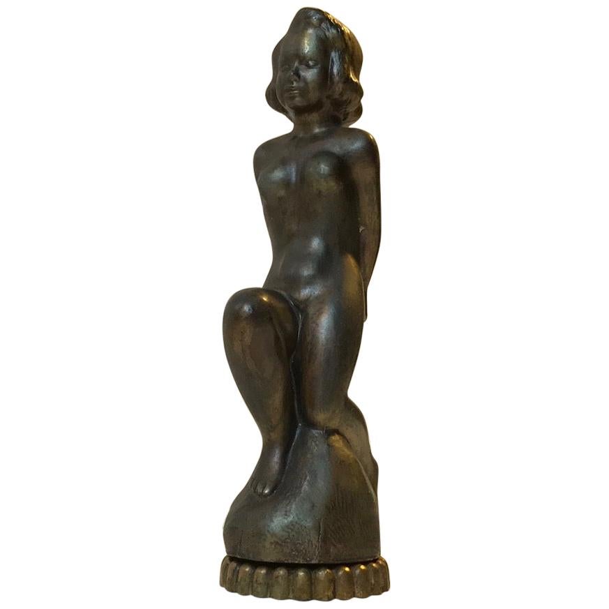 Erotic Bronze Sculpture by Danish Artist Ove Rasmussen, 1950s For Sale