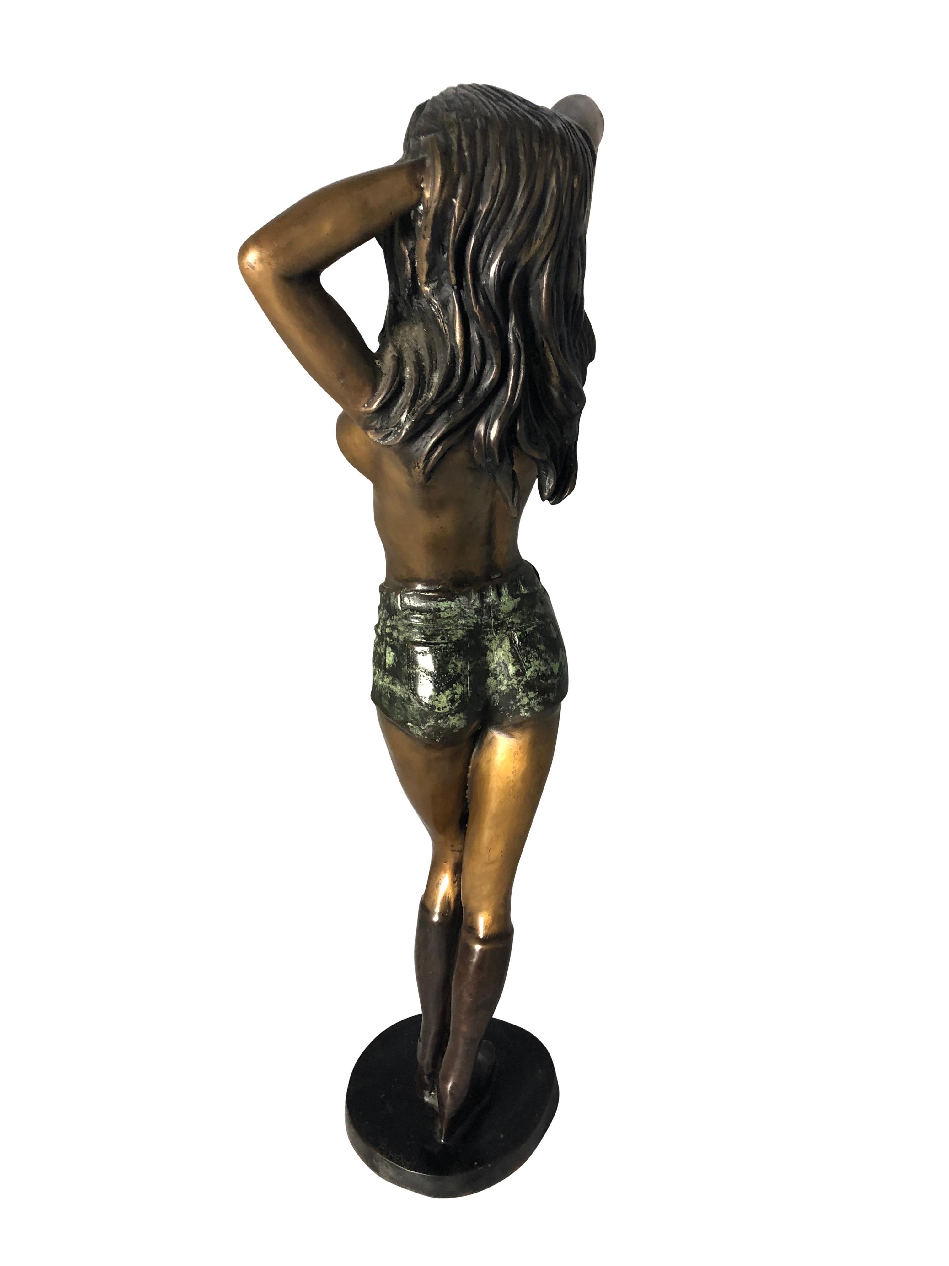 Erotic Bronze Woman, Art Deco Style, 20th Century For Sale 1