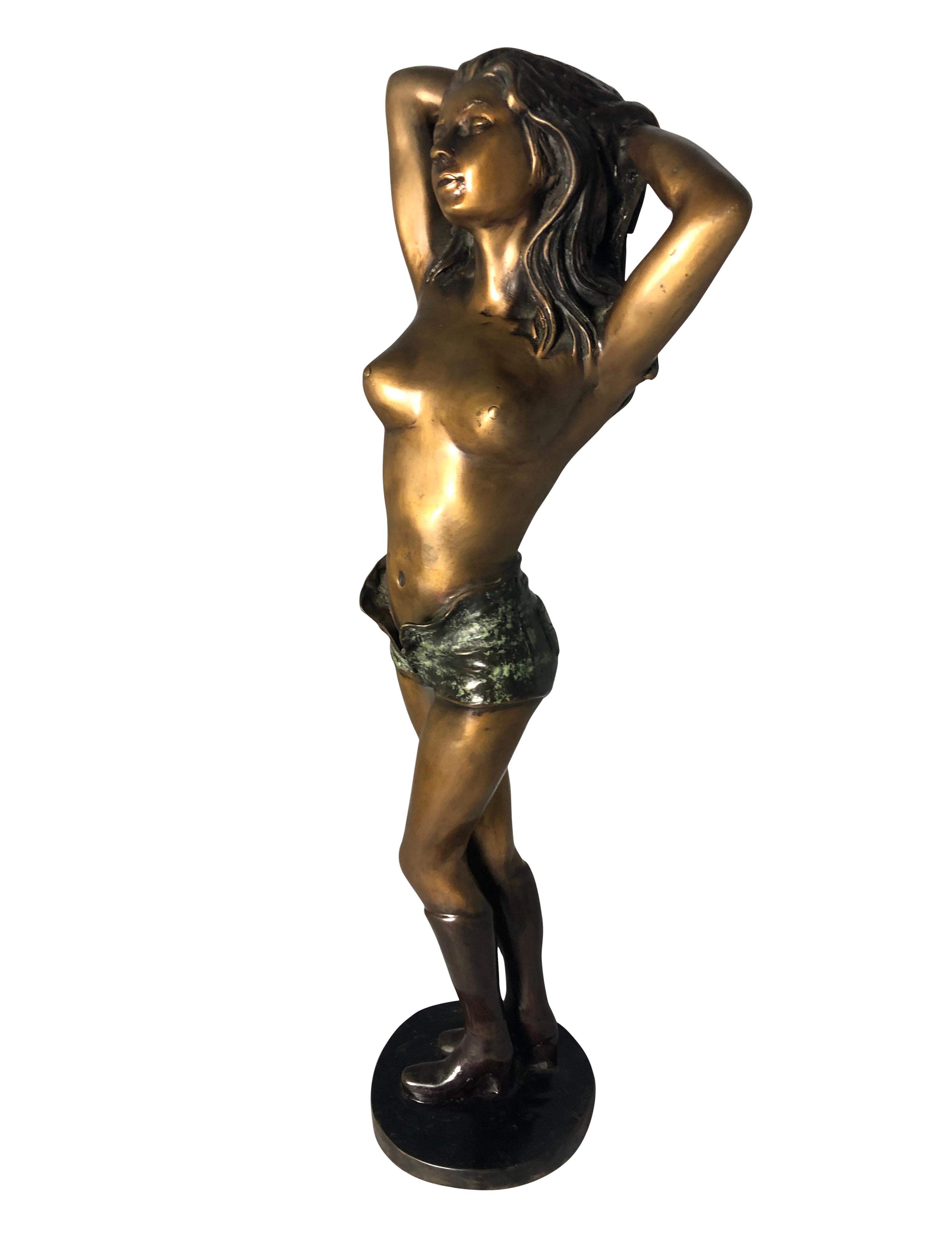 Erotic Bronze Woman, Art Deco Style, 20th Century For Sale 2