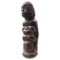 Erotic Carved Wood Kris Hilt, Early 20th Century, Bali Indonesia