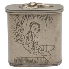 Caja de opio erótica china Baitong, c. 1850