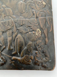 Erotic Copper Repoussé Relief of an Orgy with French Soldiers, Mid- 19th Century