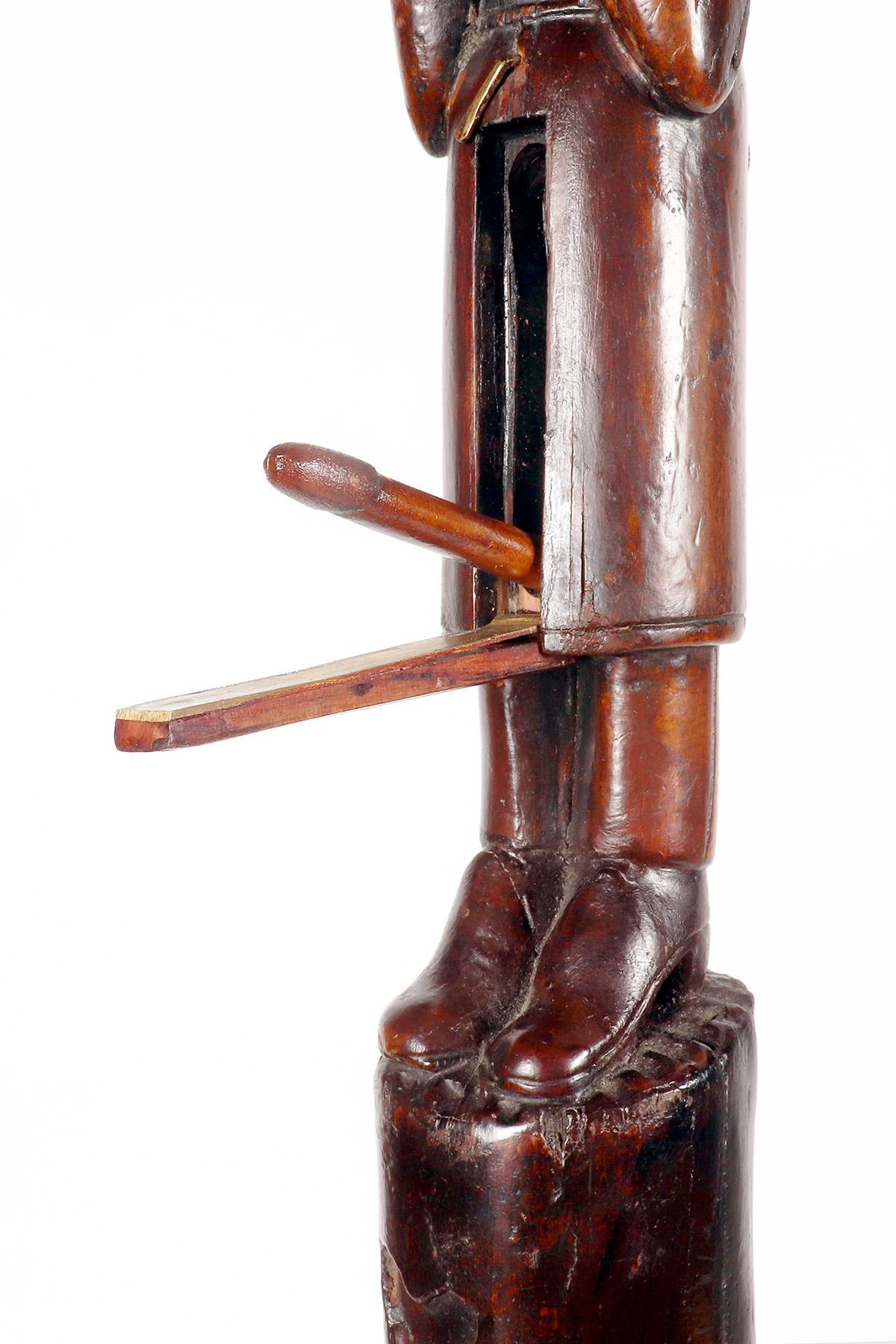Erotische Volkskunst  walking stick, der einen Mann im Akt des Gebets darstellt, England 1850. im Angebot 5