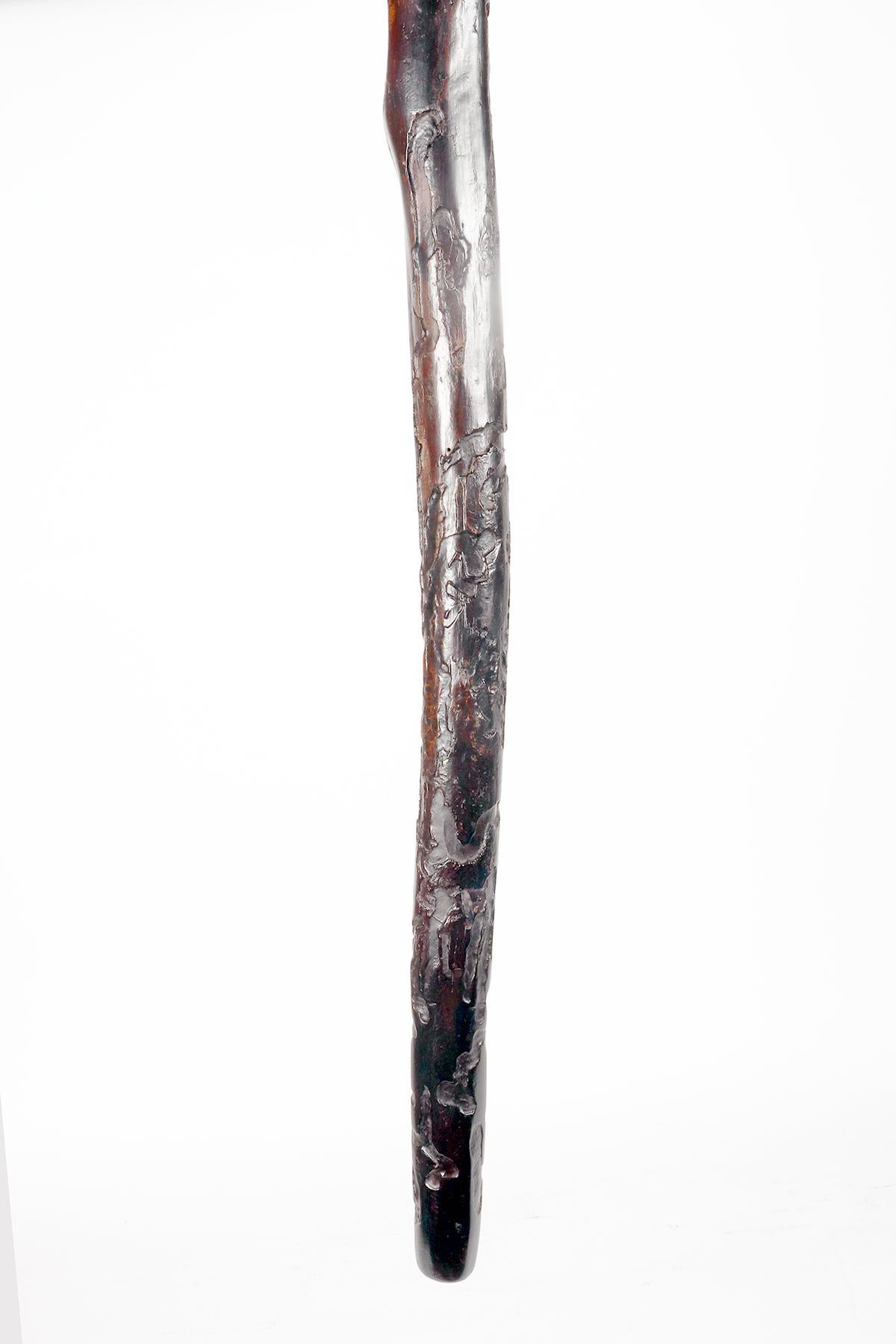 Erotische Volkskunst  walking stick, der einen Mann im Akt des Gebets darstellt, England 1850. im Angebot 13