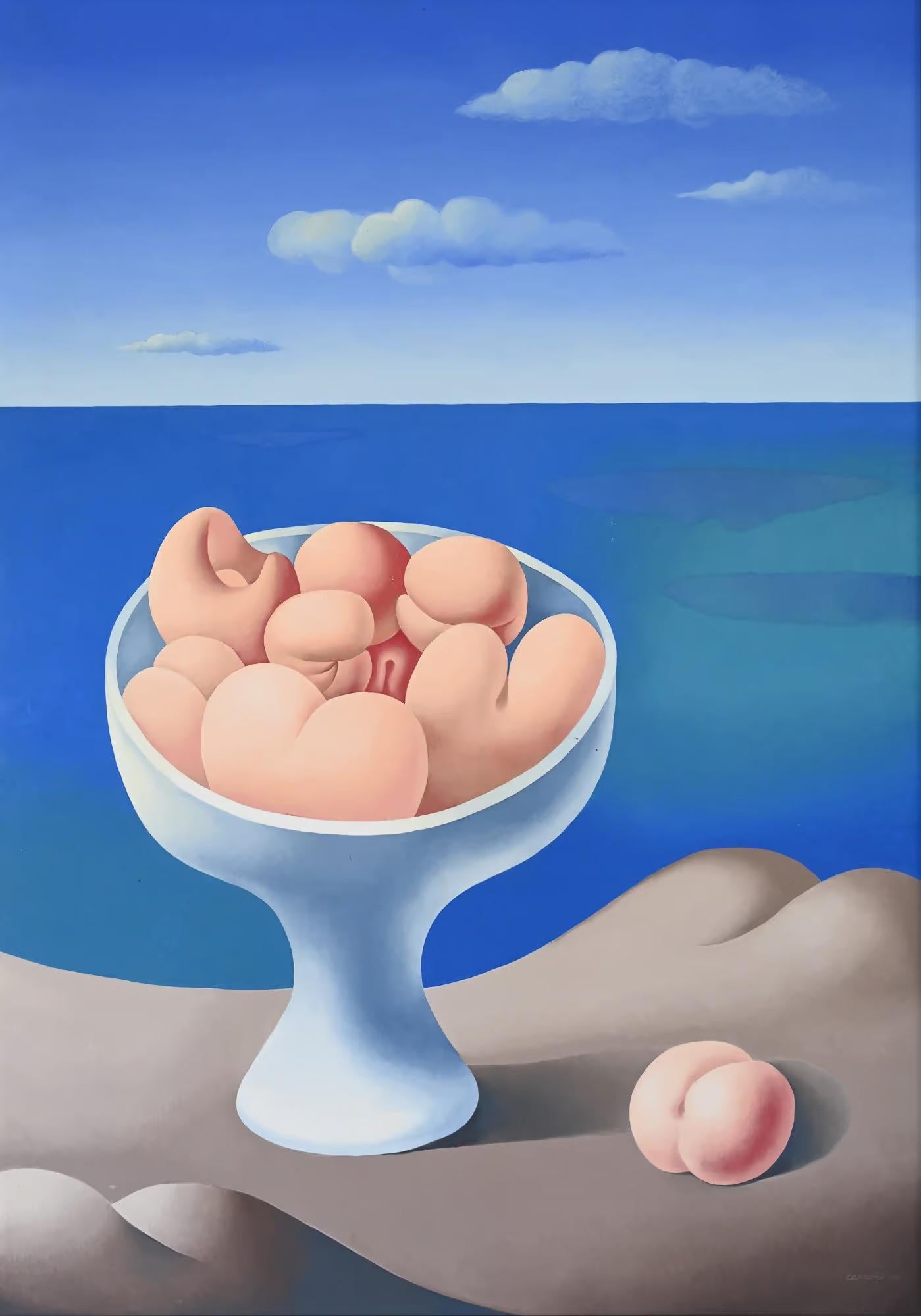 Modern Erotic fruit still life by Mario Carreño For Sale