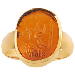 Erotic Intaglio Glass Ring