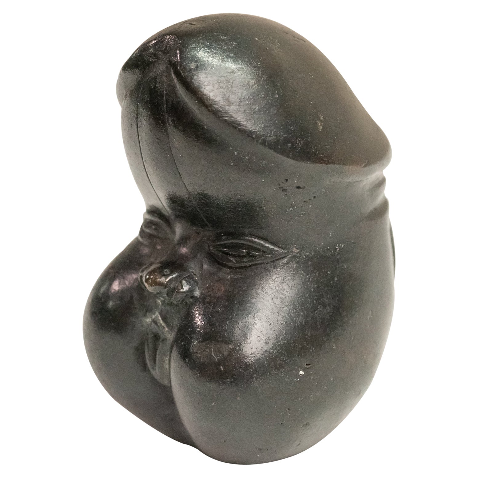 Erotic Japanese Cast Bronze Meiji Period Anthropomorphic Phallus