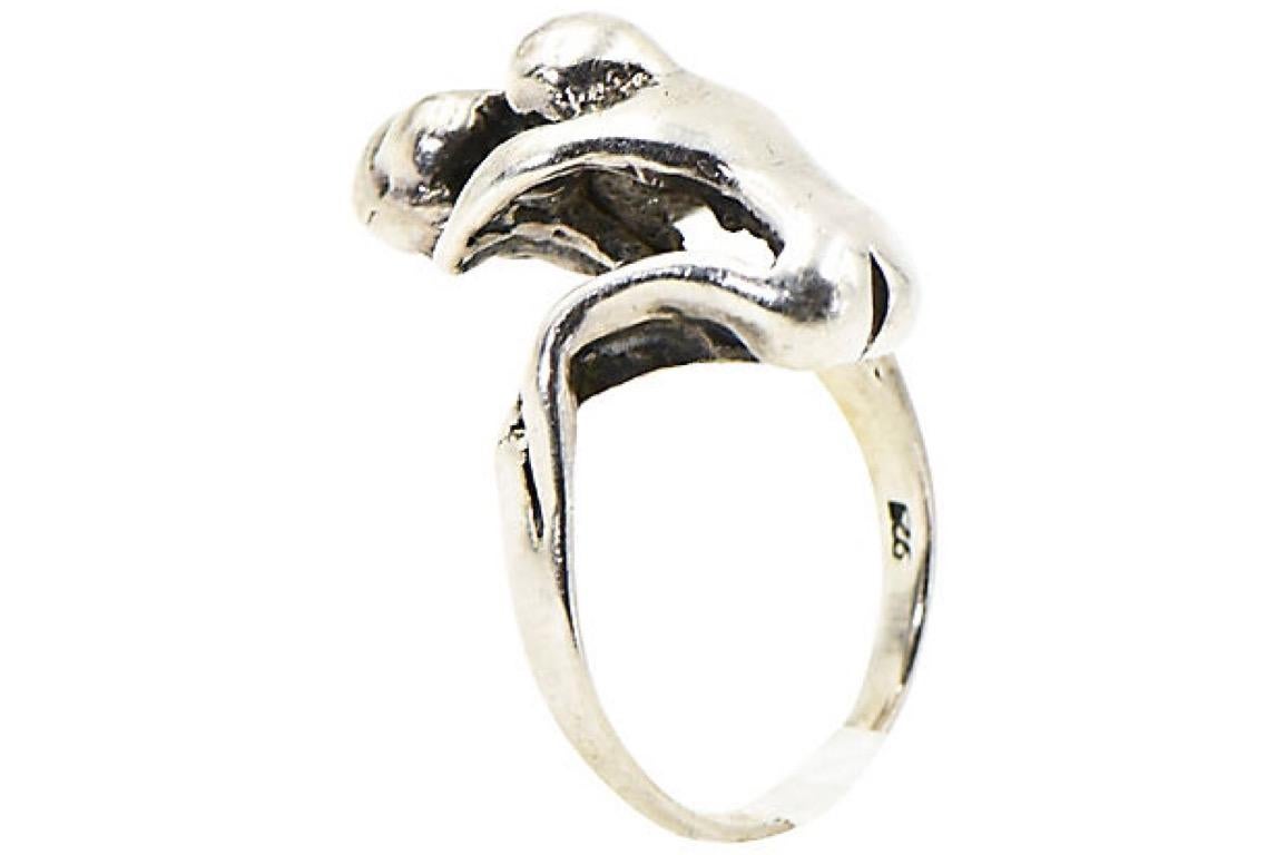 Women's or Men's Erotic Kama Sutra Sterling Silver Ring