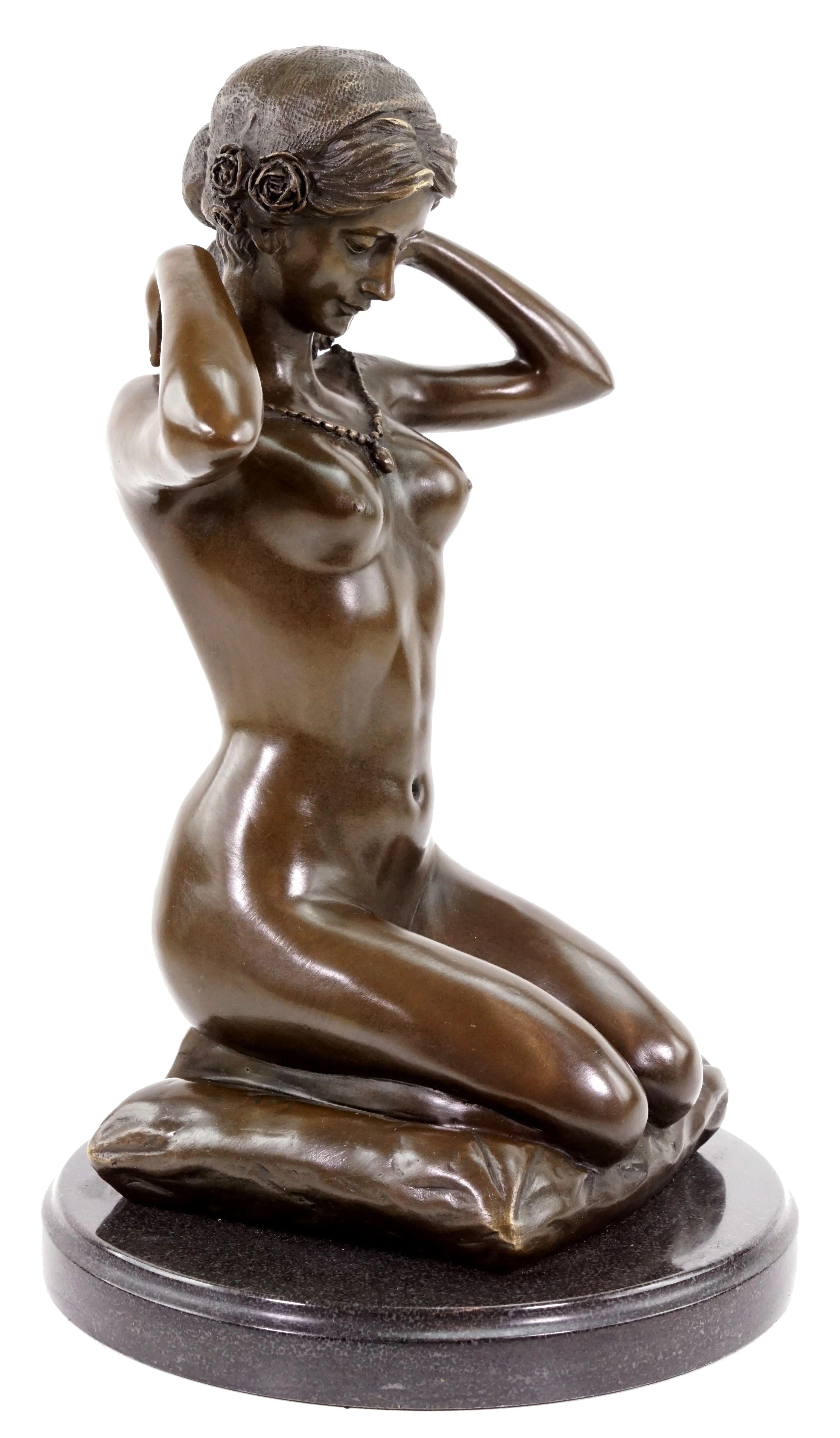 Estatua Desnudo Erótico, Escultura de Bronce estilo Art Nouveau Francés en venta