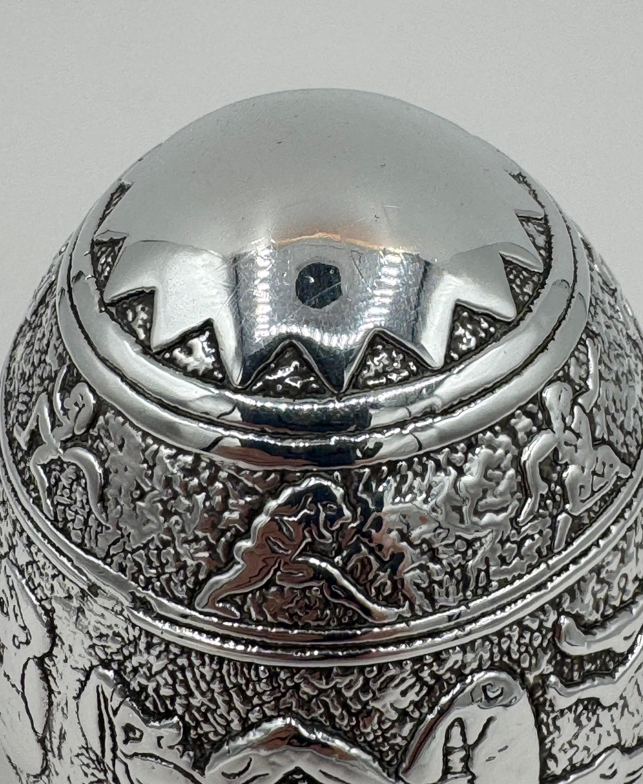 Erotic silver Egg, 999 Silver For Sale 2