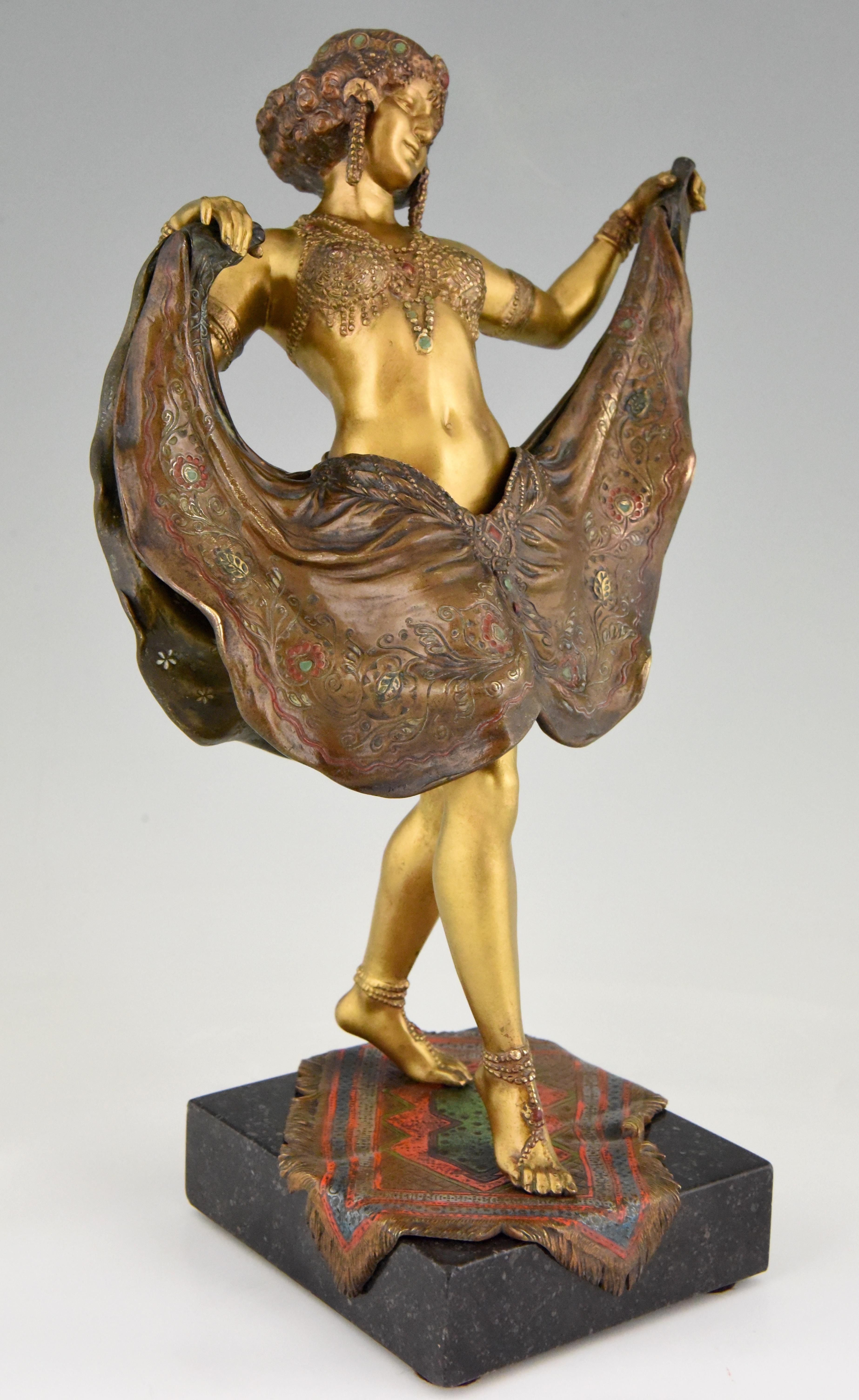 Erotic Vienna Bronze Oriental Nude Removable Skirt Franz Xavier Bergman, 1910 2