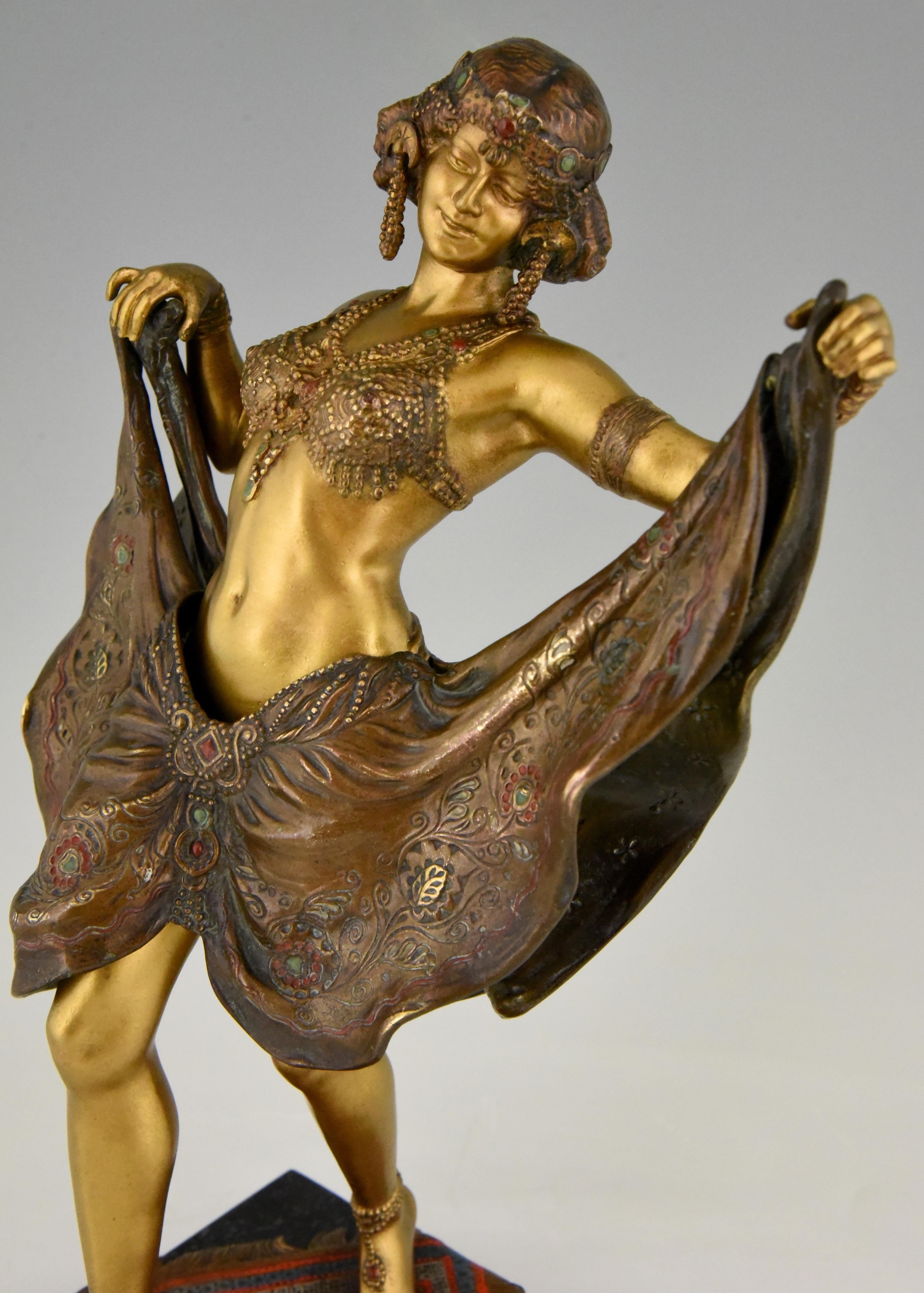 Erotic Vienna Bronze Oriental Nude Removable Skirt Franz Xavier Bergman, 1910 4