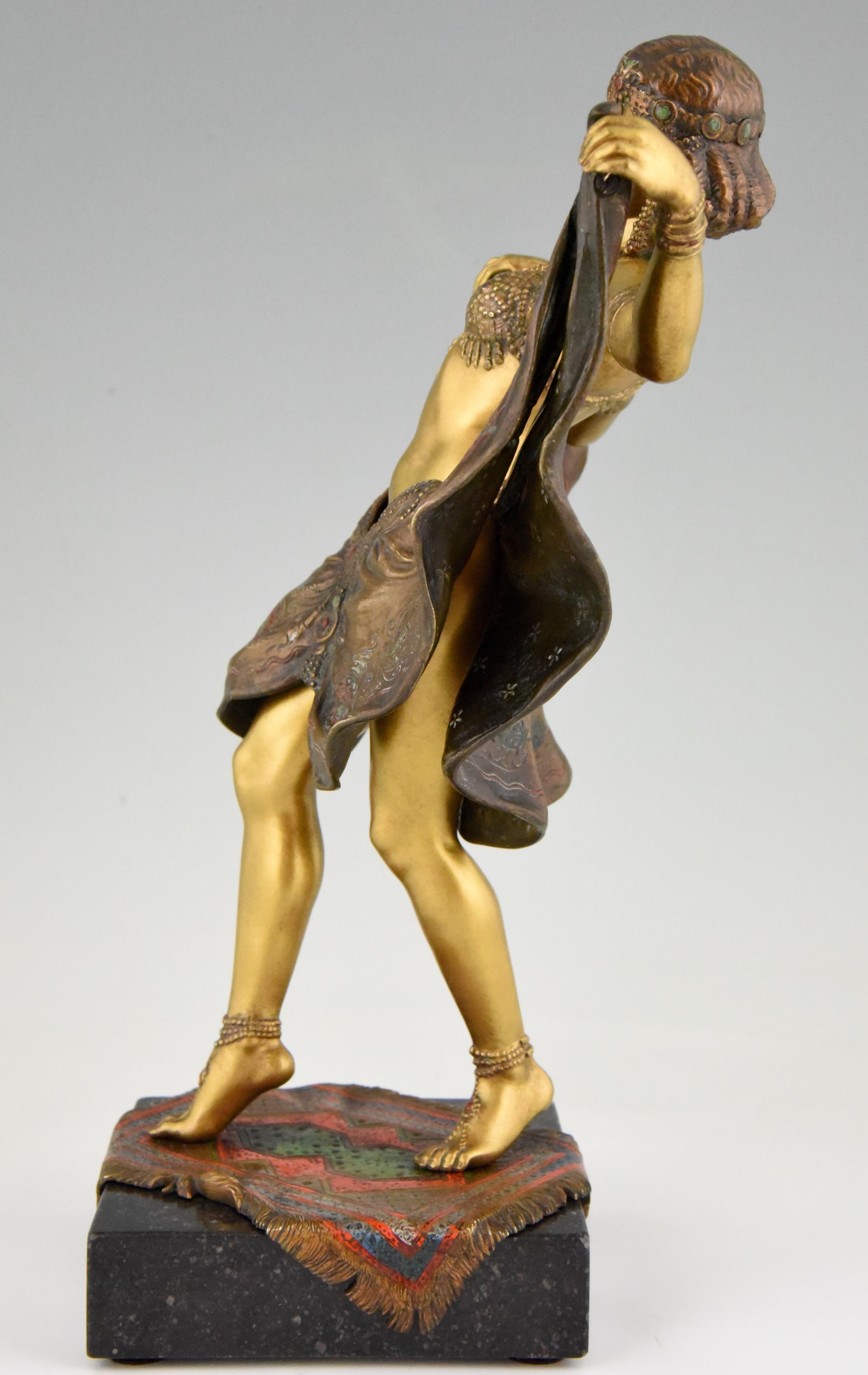 Erotic Vienna Bronze Oriental Nude Removable Skirt Franz Xavier Bergman, 1910 In Good Condition In Antwerp, BE