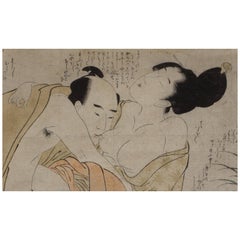 Erotic Woodblocks Print ‘Shunga’, Kitagawa Utamaro