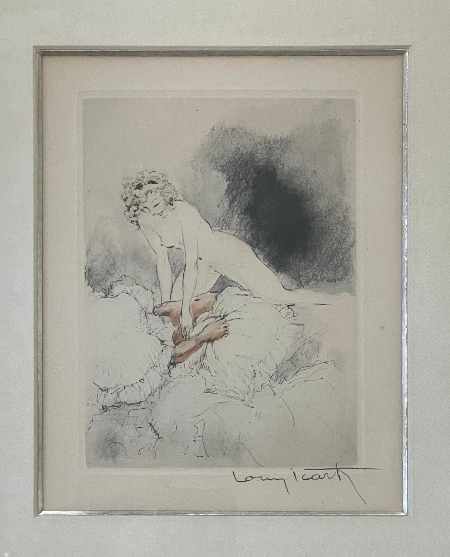 Erotica Etching by Louis Icart from the 
