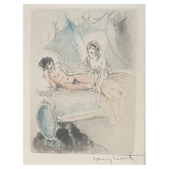 Erotica-Radierung von Louis Icart aus der Serie „Felicia Ou Mes Fredaines“