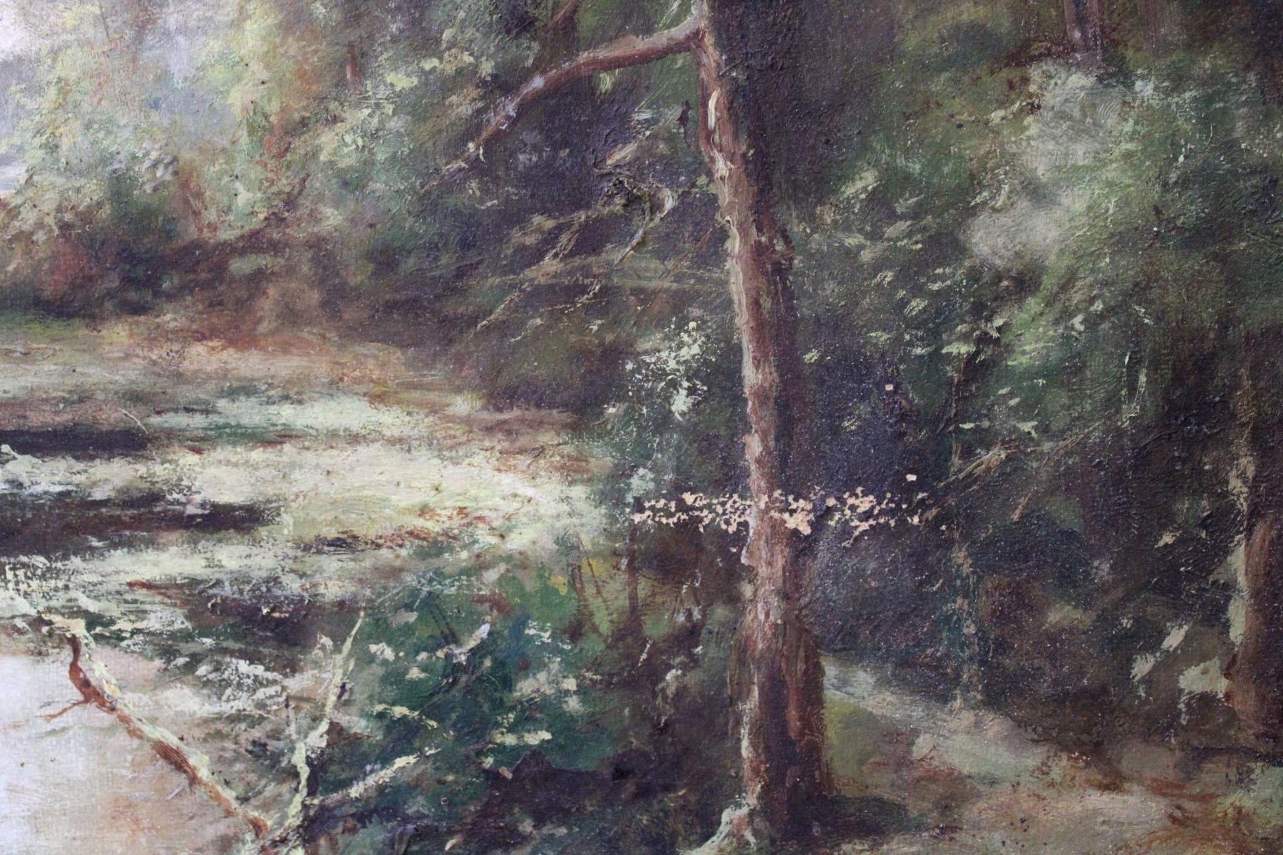 Paisaje. Óleo sobre lienzo, 54x73 cm - Painting de E.Rozens