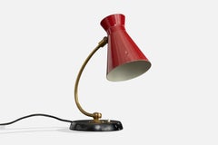 Erpé, Table Lamp, Brass, Metal, Belgium, 1950s