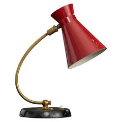 Erpé, Table Lamp, Brass, Metal, Belgium, 1950s