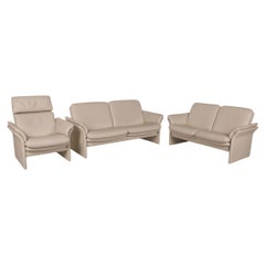 Erpo Chalet Leather Sofa Cream 2x Two-Seater 1x Armchair Couch Function at  1stDibs