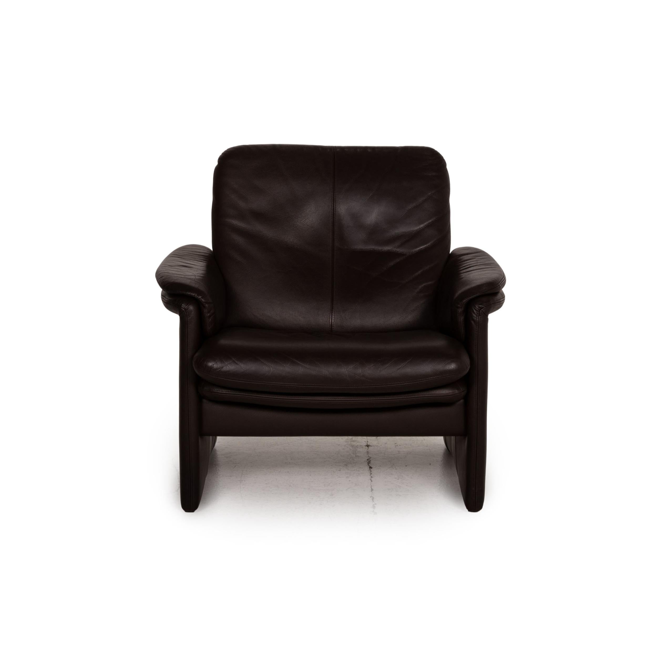 Cuir Fauteuil en cuir marron Erpo City en vente