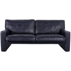 Erpo CL 300 Leather Sofa Deep-Blue Two-Seat Couch