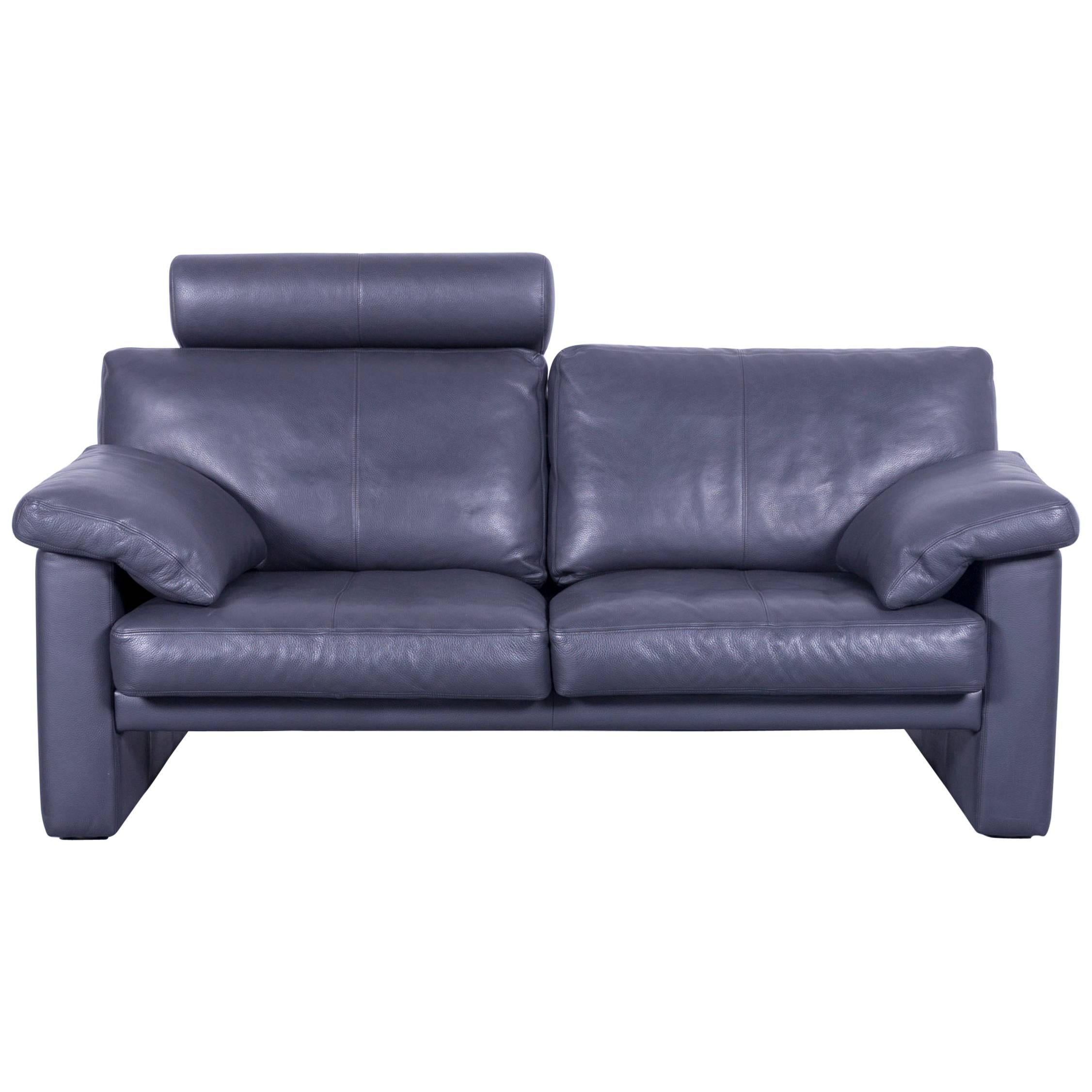 Erpo CL 300 Leather Sofa Grey Two-Seat Couch For Sale