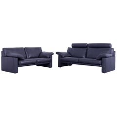 Erpo CL 300 Sofa Set of Two Leather Grey Three/Two-Seat Couch