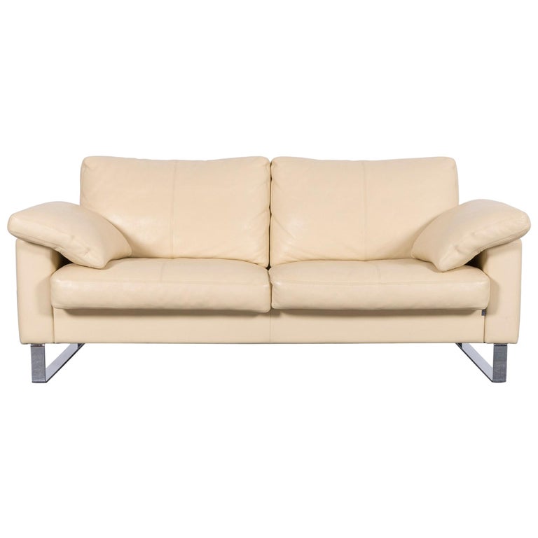 Erpo CL 500 Leather Sofa OffWhite TwoSeat Couch at 1stDibs