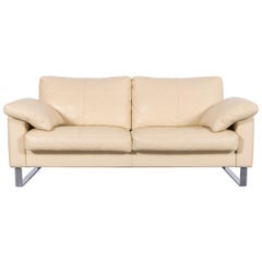 Erpo CL 500 Leather Sofa Off-White Two-Seat Couch