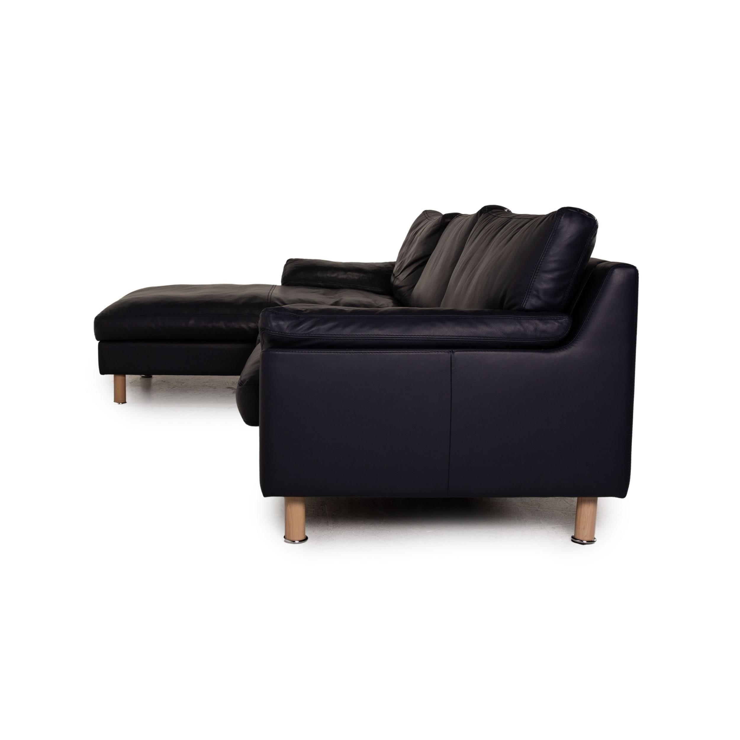 Erpo CL 650 Leather Sofa Blue Corner Sofa Couch For Sale 1