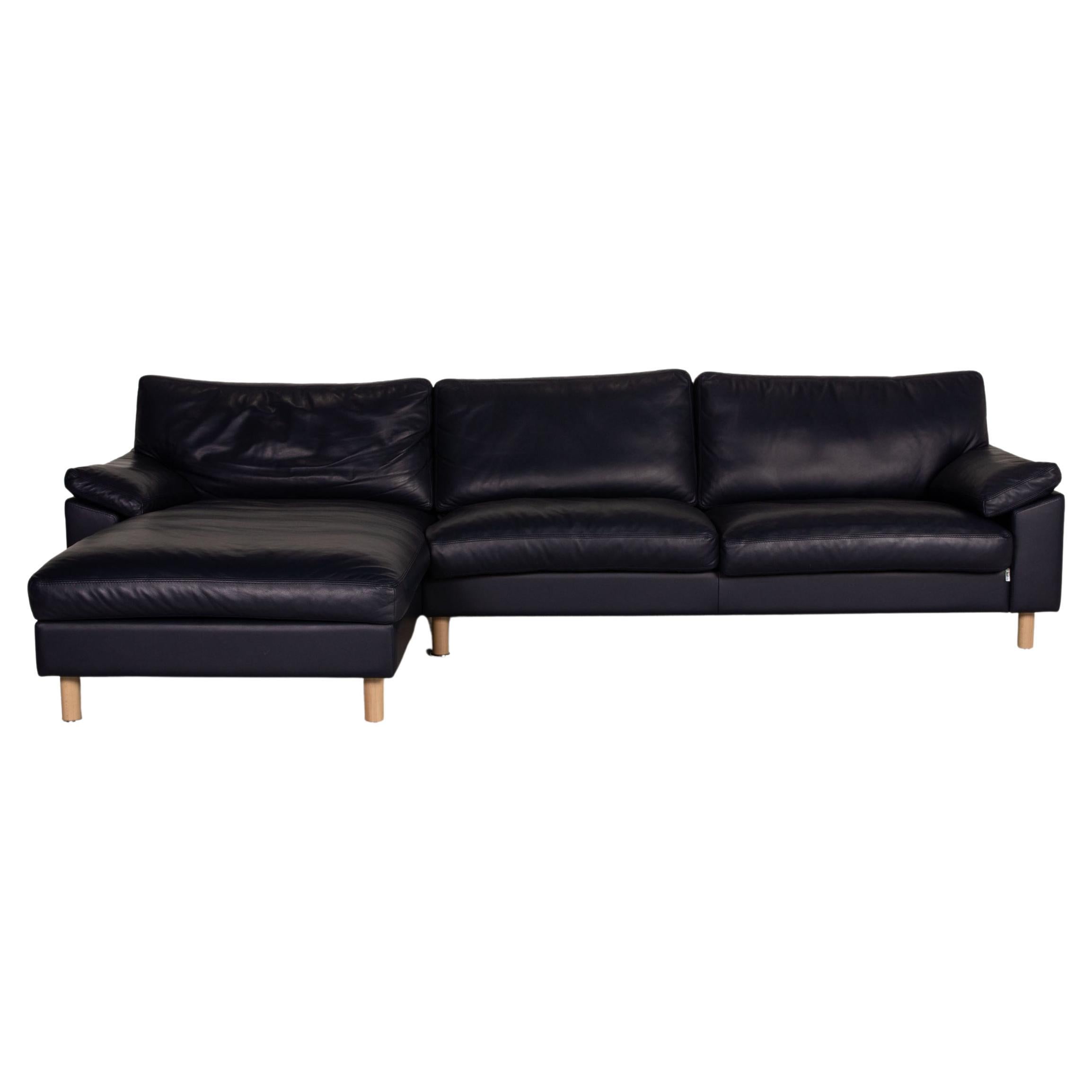 Erpo CL 650 Leather Sofa Blue Corner Sofa Couch For Sale