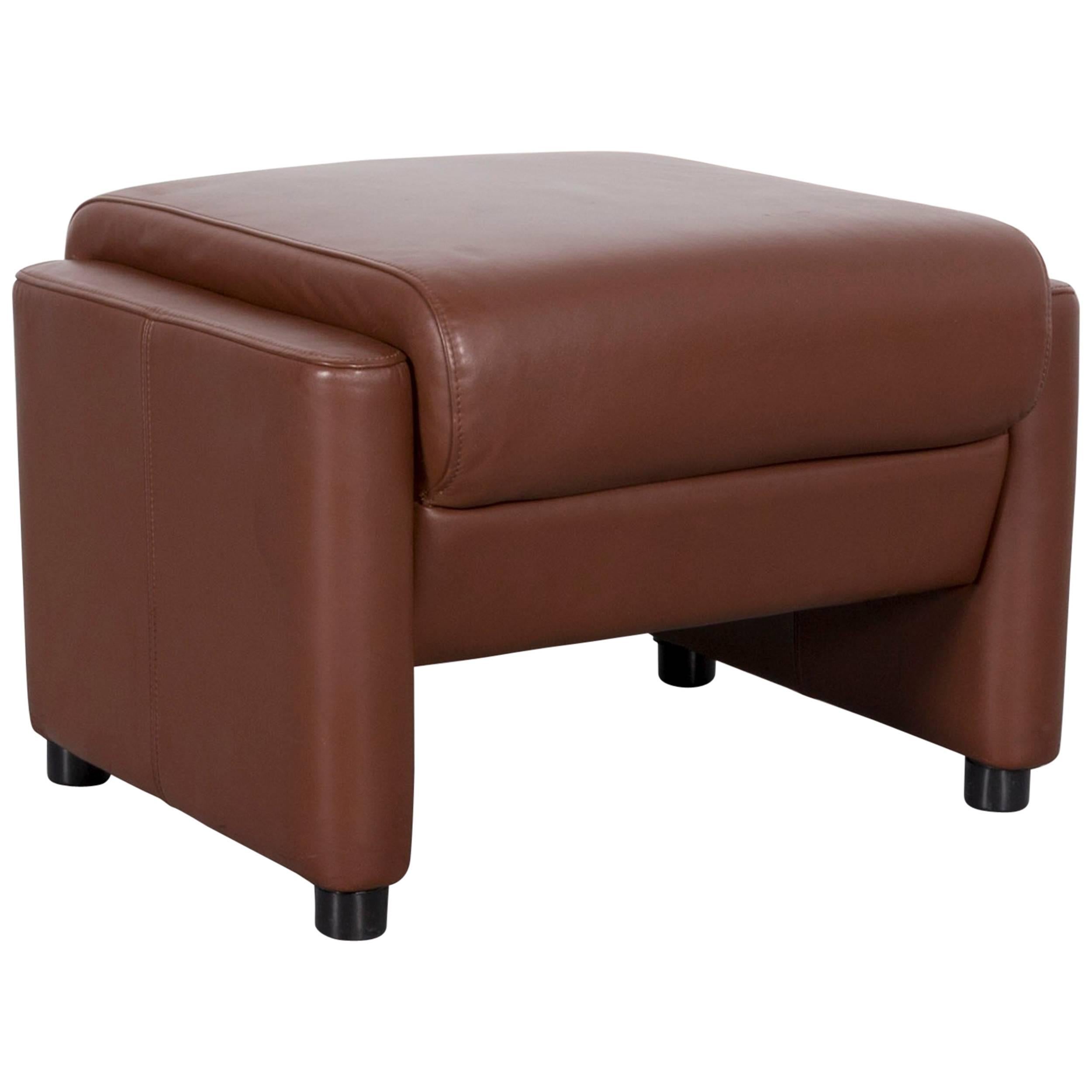 Erpo Designer Footstool Leather Brown Sofa Couch For Sale