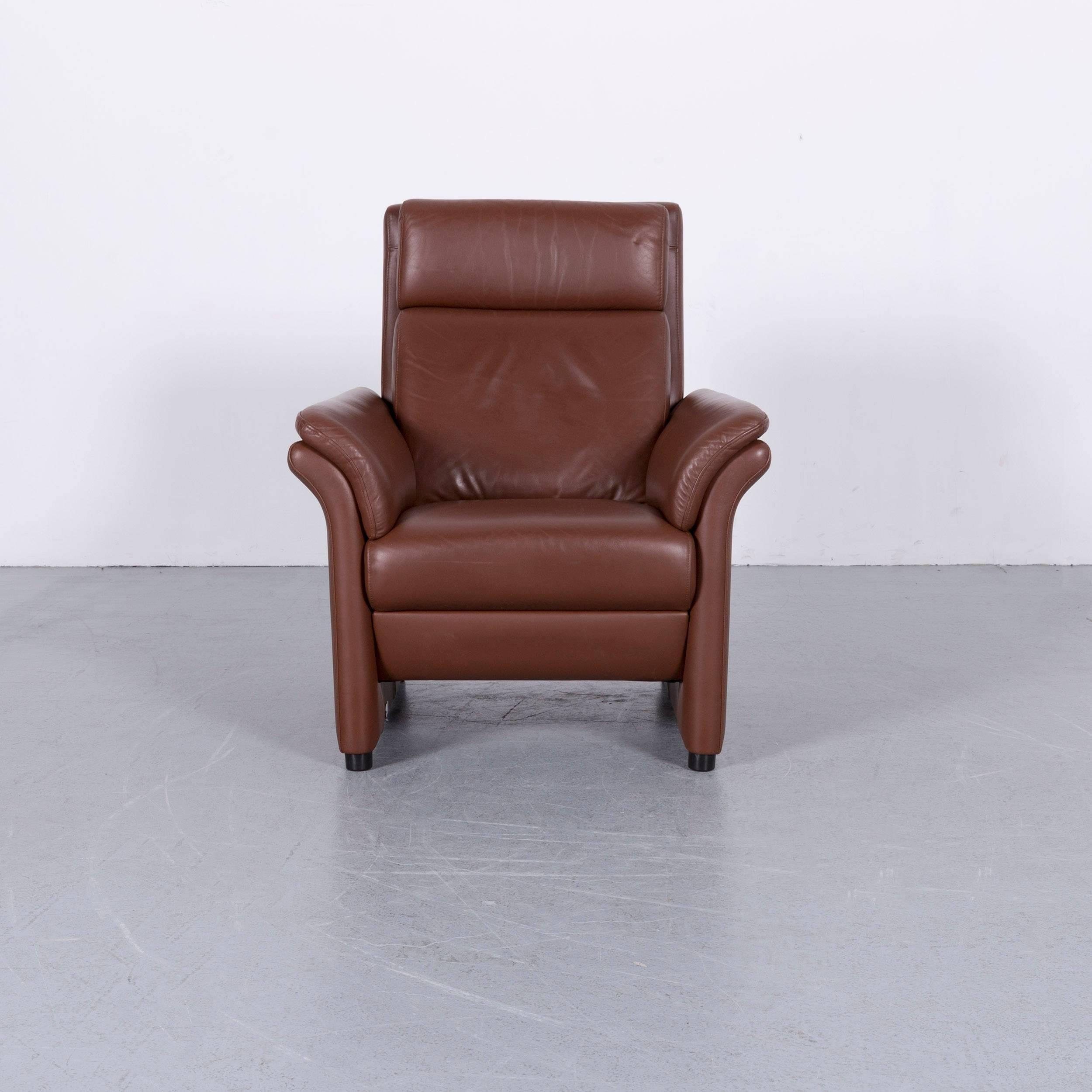 We bring to you an Erpo designer leather armchair brown one-seat.
















 