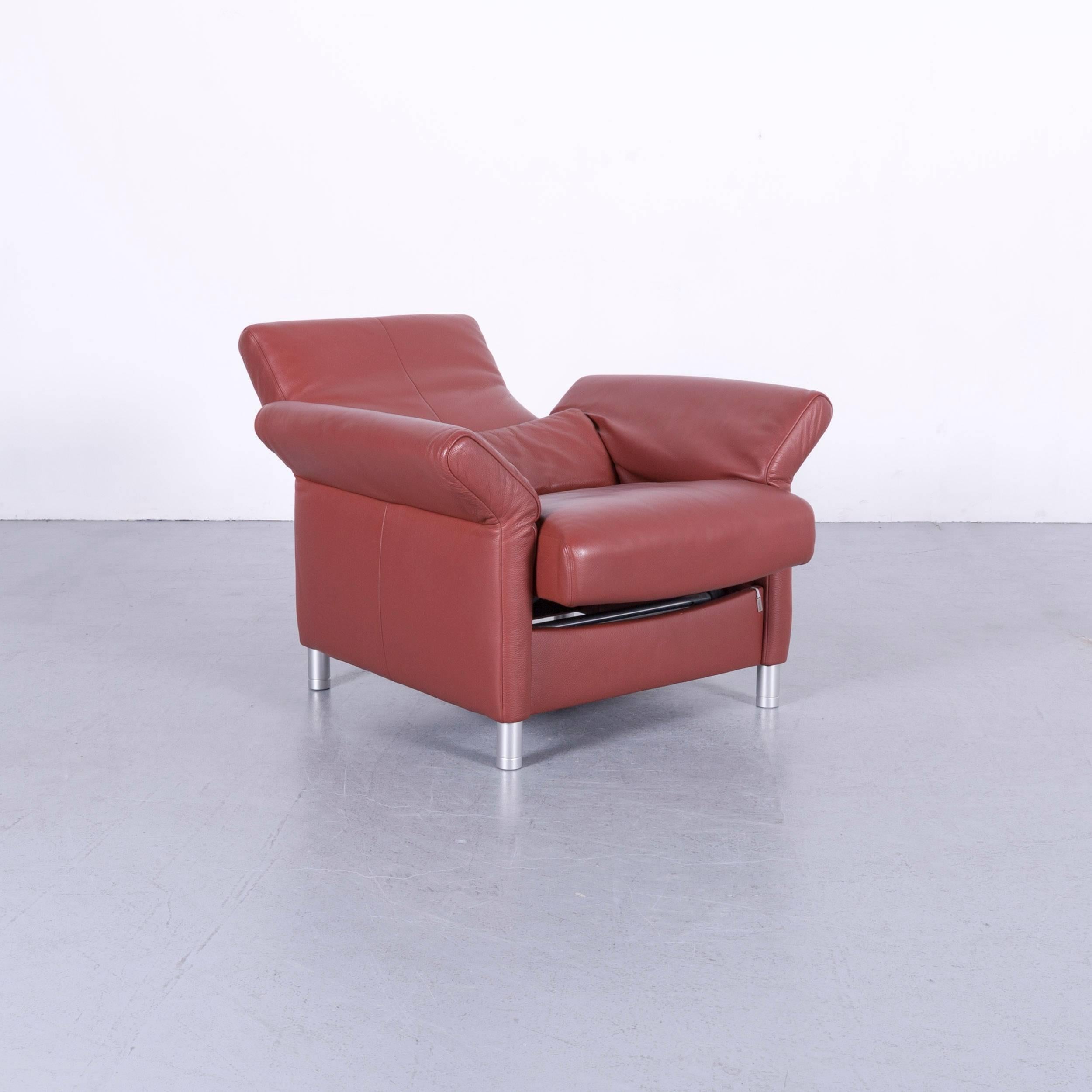 We bring to you an Erpo designer leather armchair brown one-seat.
















 