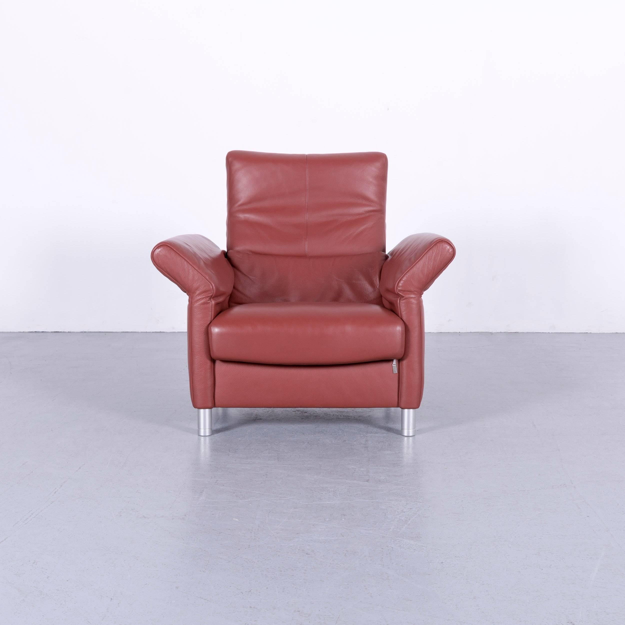 Erpo Designer Leather Armchair Brown One-Seat In Excellent Condition For Sale In Cologne, DE