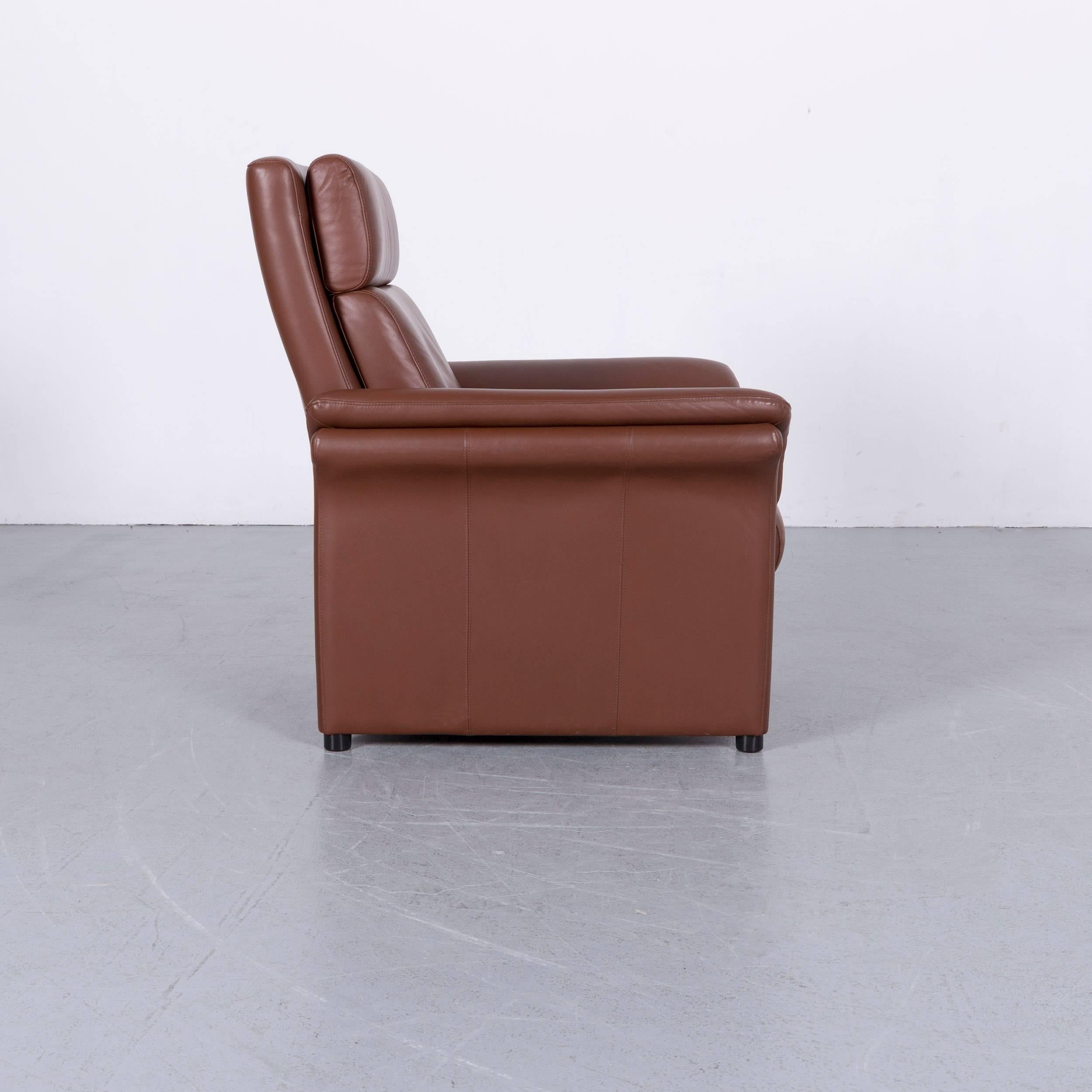 Erpo Designer Leather Armchair Brown One-Seat 1