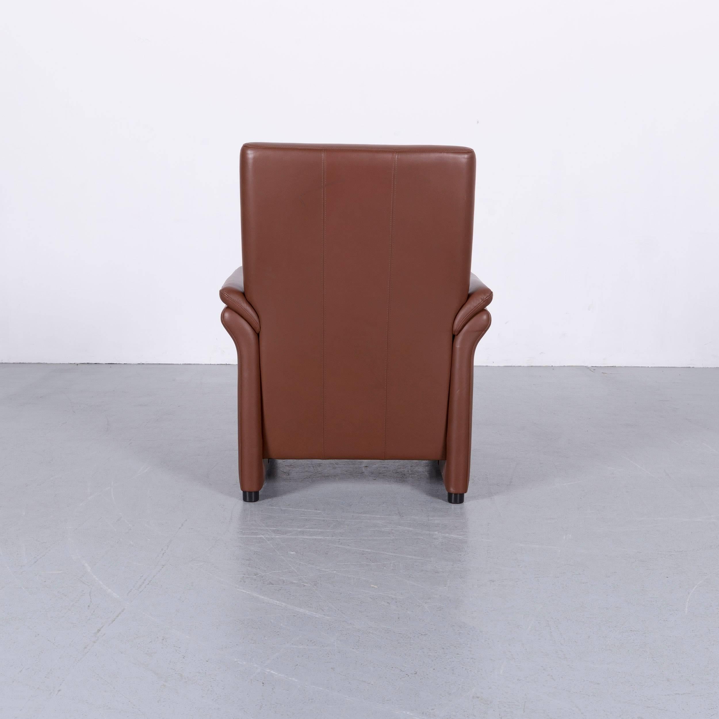 Erpo Designer Leather Armchair Brown One-Seat 2