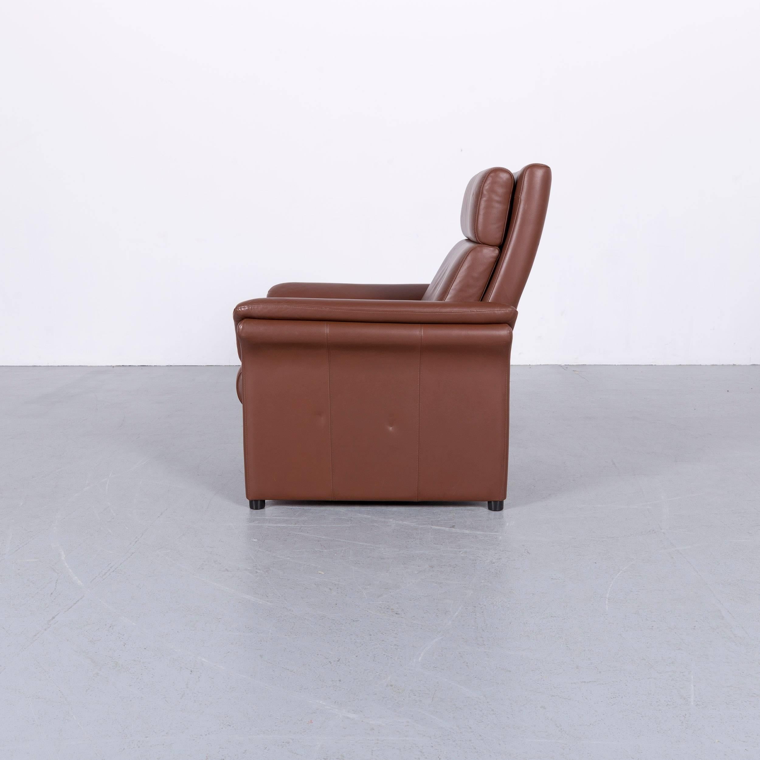 Erpo Designer Leather Armchair Brown One-Seat 3