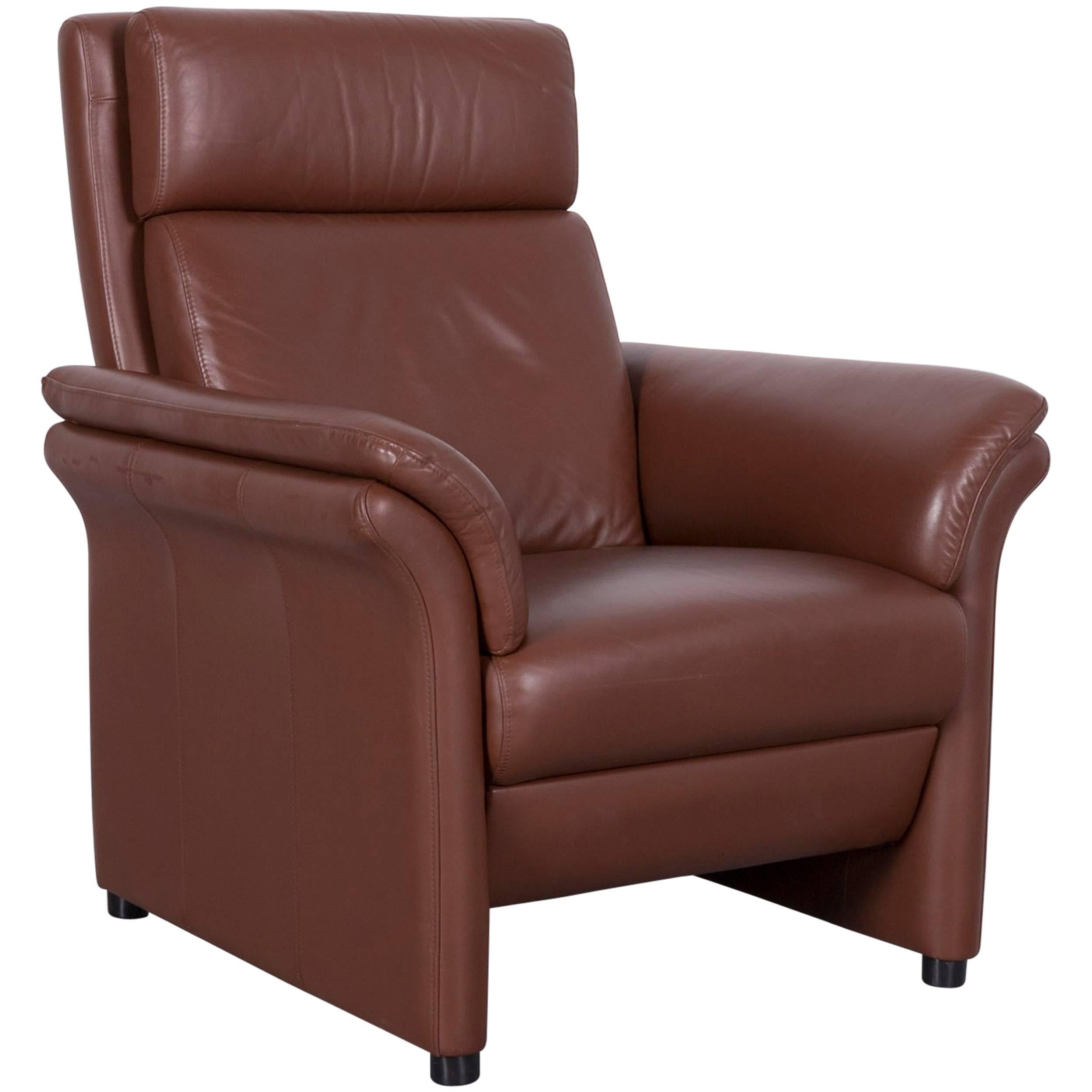 Erpo Designer Leather Armchair Brown One-Seat