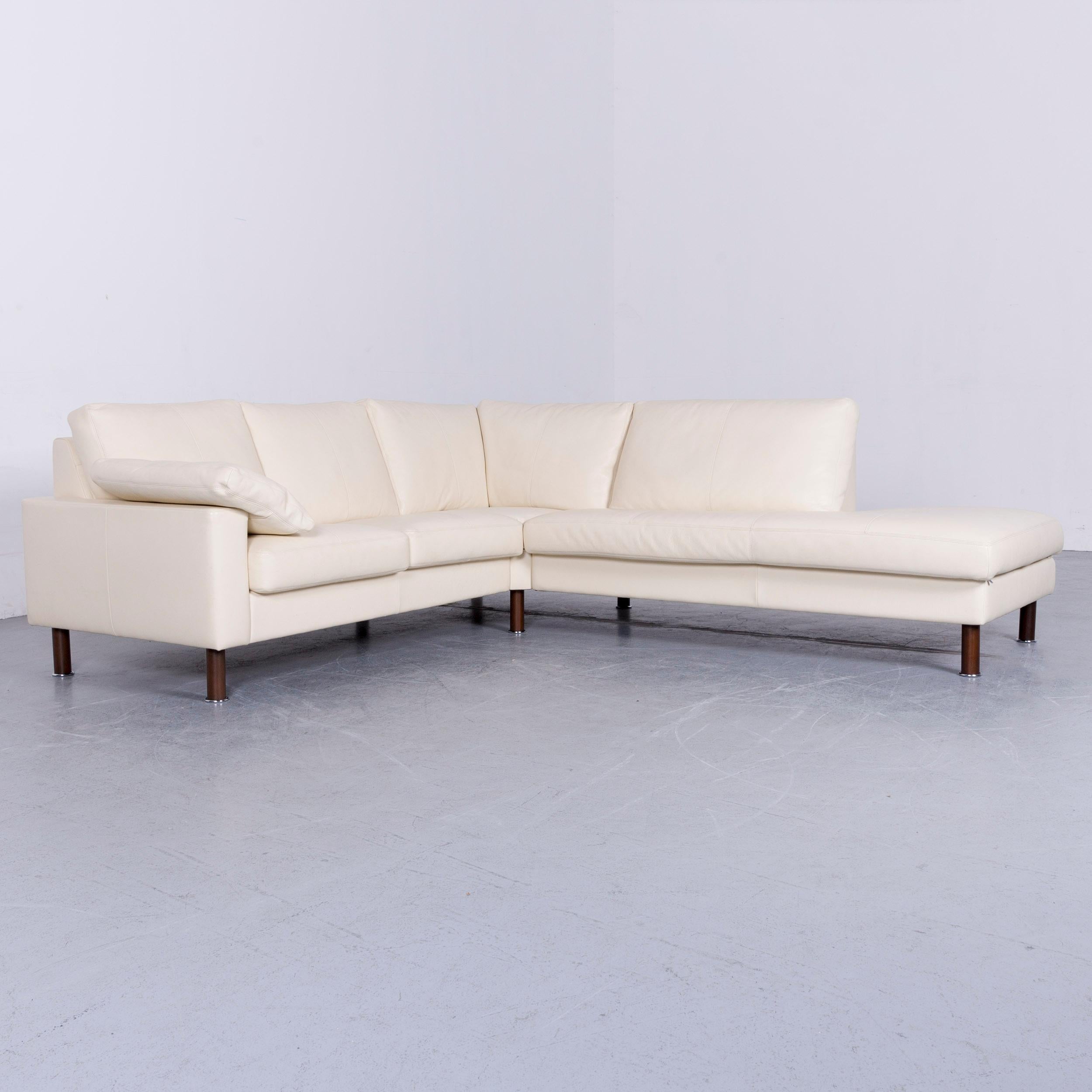 We bring to you an Erpo designer sofa leather crème corner-sofa couch.