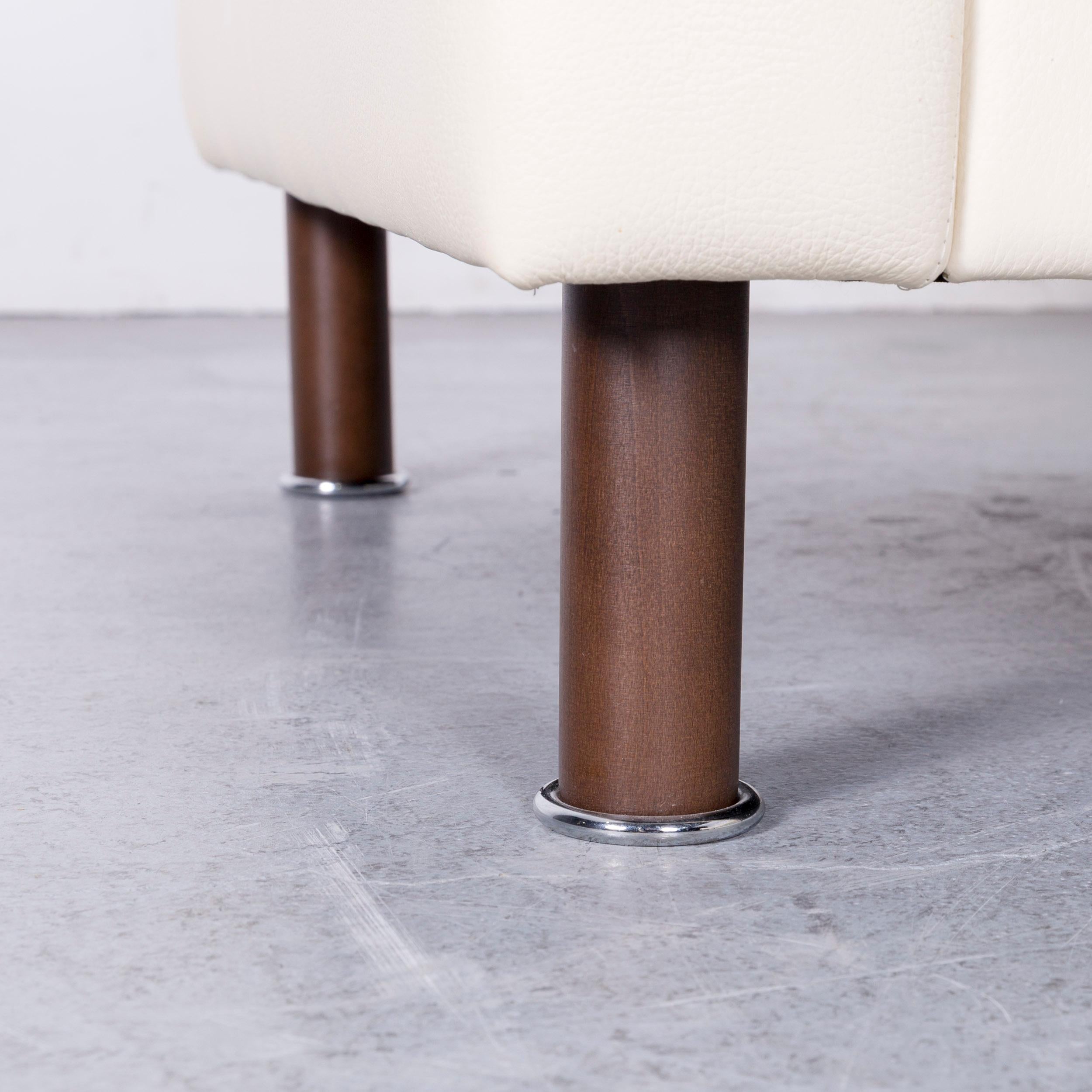 Erpo Designer Sofa Leather Crème Corner-Sofa Couch For Sale 2