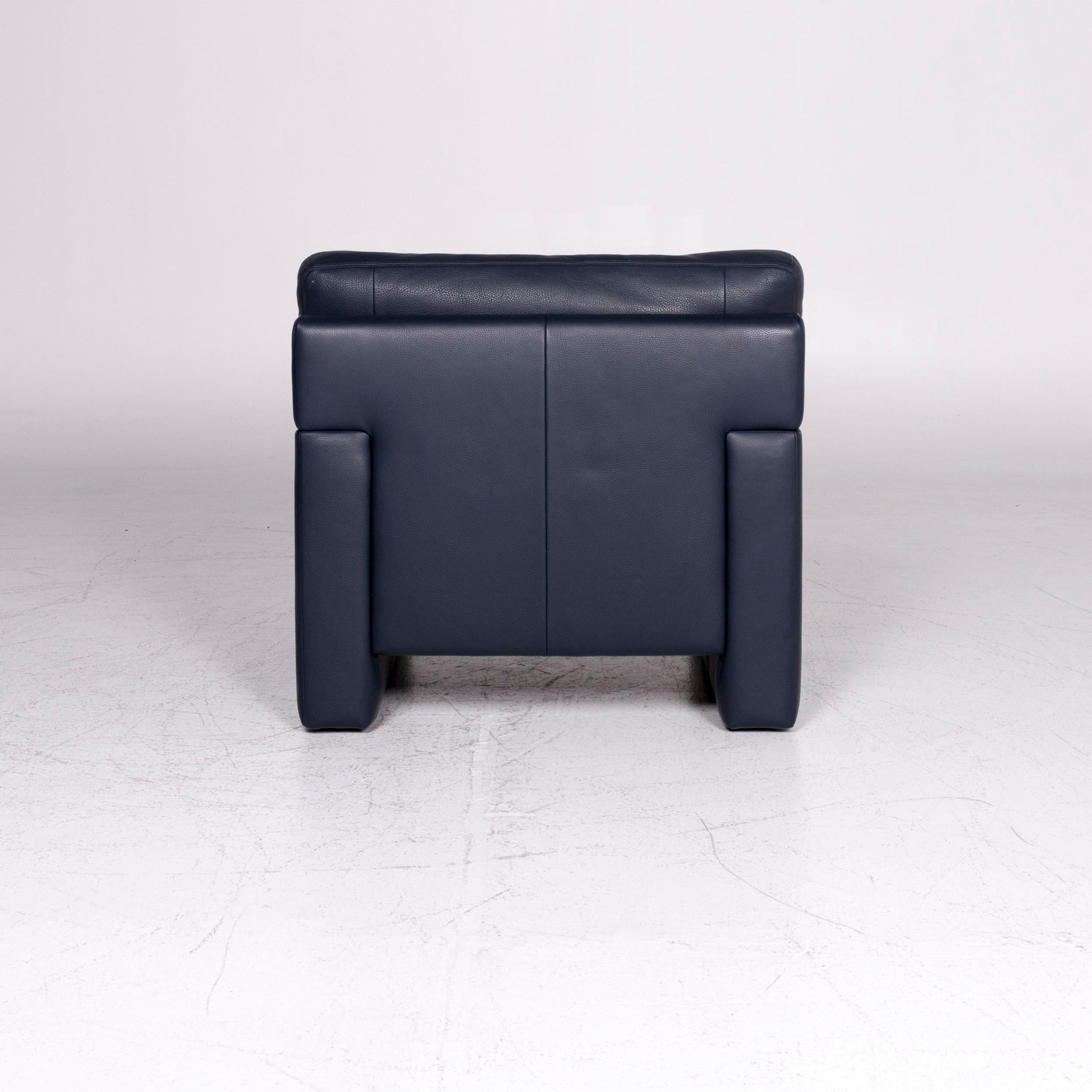 Erpo Leather Armchair Blue 4