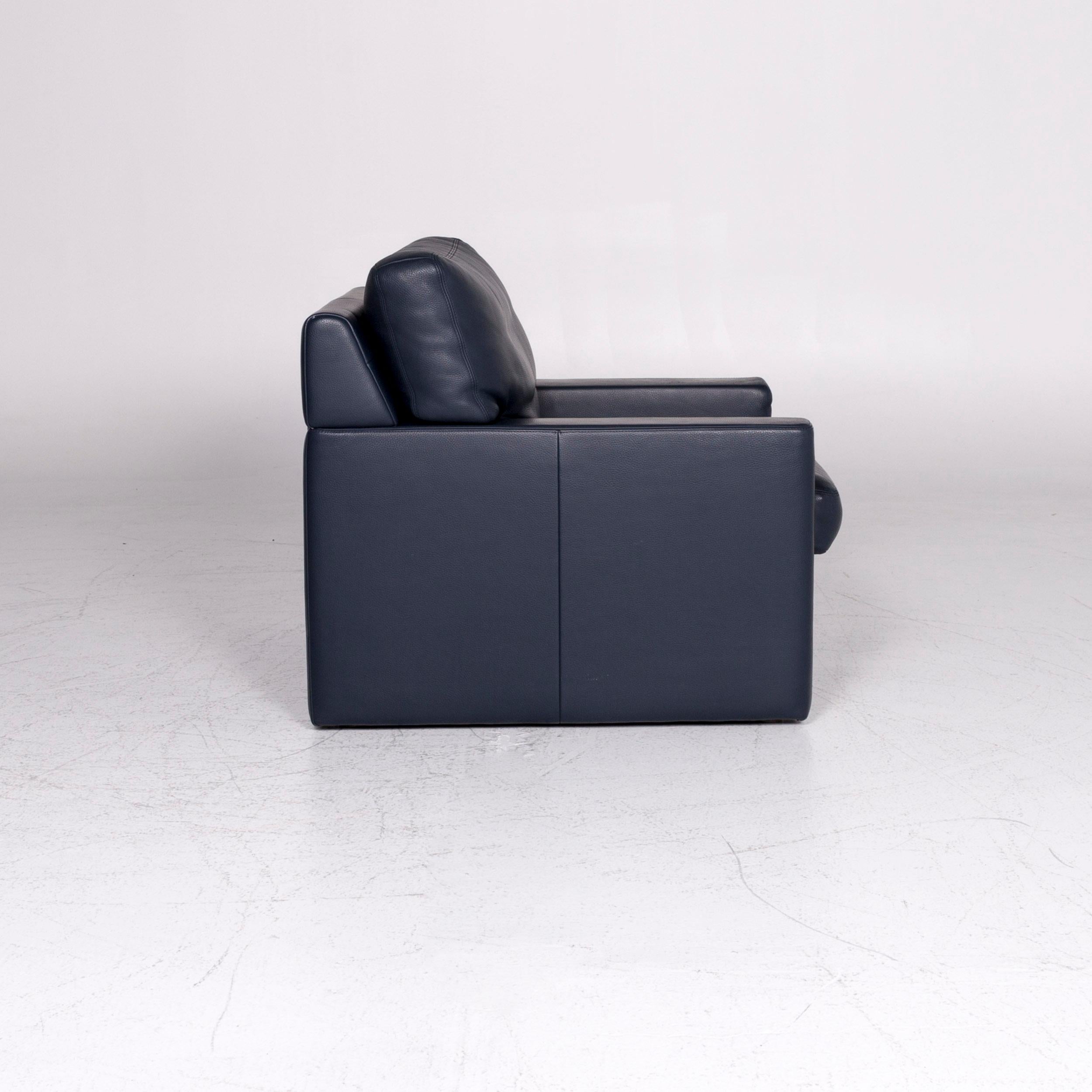 Erpo Leather Armchair Blue 3