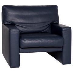 Erpo Leather Armchair Blue