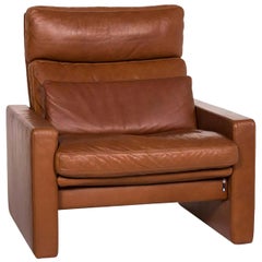 Erpo Leather Armchair Cognac Brown Relax Function Function